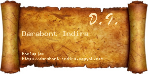 Darabont Indira névjegykártya